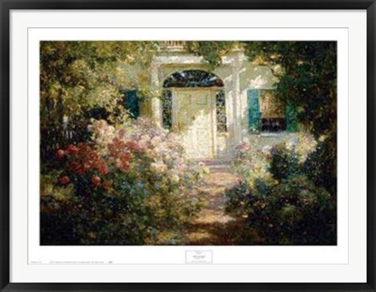 Framed Art Doorway and Garden by Abbott Fuller Graves 31 x 42